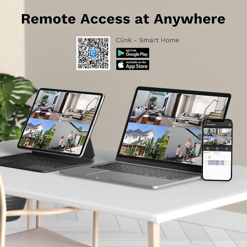 نظام كاميرا أمان PoE 5MP، 8MP/4K 8CH NVR و4 كاميرات مراقبة خارجية سلكية 5MP، مجموعات NVR للمراقبة المنزلية مع محرك أقراص ثابتة سعة 2 تيرابايت، رؤية ليلية ملونة، وصول عن بعد in Kuwait