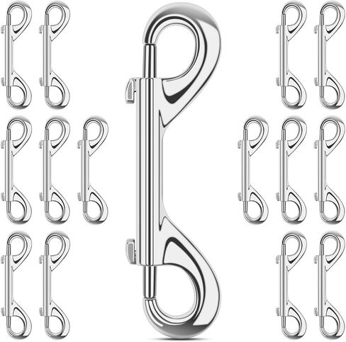ERKOON 15 Pack Double Ended Bolt Snap Hooks Extra Large 4.7inch Zinc Alloy Mental Clips Heavy-Duty Trigger Snaps for Horse Tack Water Bucket Feed Bucket Dog Leash Horse Pet Sling, 220LBS Load Capacity in Kuwait