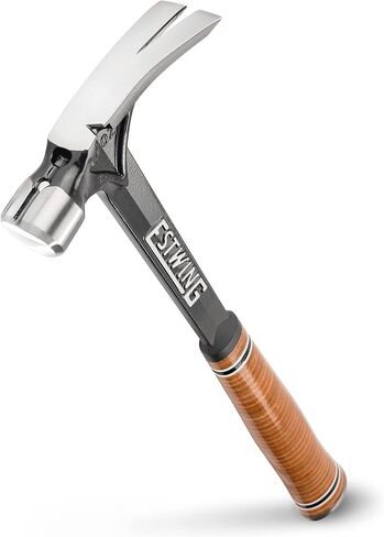 ESTWING Ultra Series Hammer - 19 oz Rip Claw Framer with Smooth Face & Genuine Leather Grip - E19S in Saudi Arabia