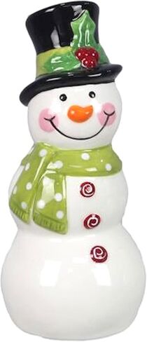 The Bridge Collection 4.5" Winter Snowman Salt and Pepper Shaker Set - 2 Piece Set - Snowmen Christmas Holiday Kitchen Items - Fun Salt and Pepper Shakers for Wintery Home Decor in Saudi Arabia