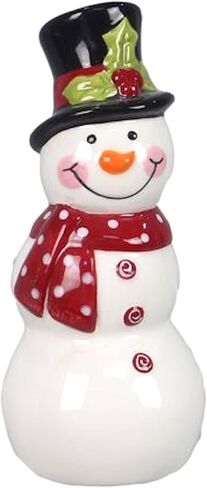 The Bridge Collection 4.5" Winter Snowman Salt and Pepper Shaker Set - 2 Piece Set - Snowmen Christmas Holiday Kitchen Items - Fun Salt and Pepper Shakers for Wintery Home Decor in Saudi Arabia