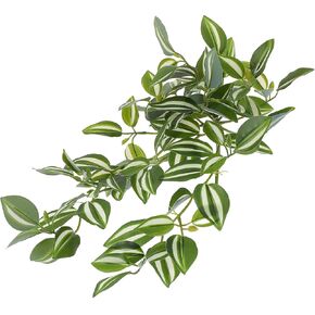 VICASKY Fake Plants, Artificial Wandering Jew Greenery Garland Peperomia Watermelon Plants Fake Hanging Plants Fake Vine and Rattan for Indoor and Outdoor Decor