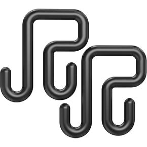 2 Pack Bucket Hooks, Aerial Bucket Hooks, Fits for 3" Aerial-Bucket Lip, Hooks for Aerial Baskets, Lineman Bucket Tool Holder, Attach Tool Bags or Aprons to Buckets, Black