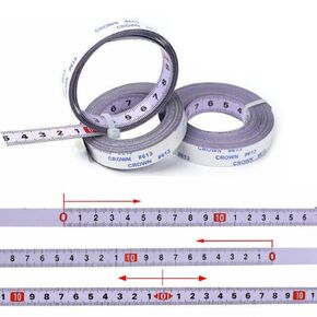 3 Meter Self Adhesive Tape Measure, Waterproof Metric Scale Ruler, for Miter Track, Steel Workbench, T-Track Router Table Band Saw, Sticky Measuring Tape - Pack of 3
