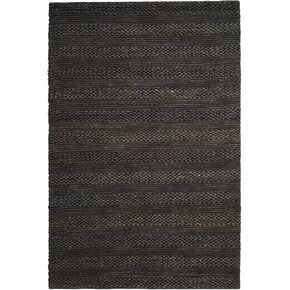SAFAVIEH Natural Fiber Collection 6' Square Charcoal NF212C Handmade Braided Woven Jute Area Rug
