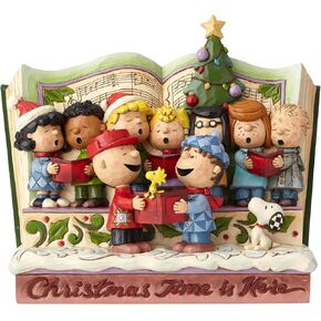 Enesco Jim Shore Peanuts Christmas Storybook Figurine 7.5" Multicolor