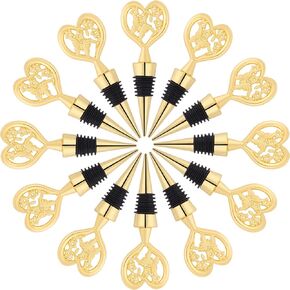 24PCS Luxury Crown Wine Beverage Bottle Stoppers,Beverage Reusable Plug Kitchen Bar Decor for Wedding Birthday Christmas Summer Holiday Party Gifts (Crown Stopper,24)