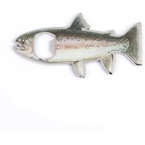 2 in 1 Stainless Steel Bottle Opener Trout Fish Bottle Beer Can Opener (Yellow Trout)