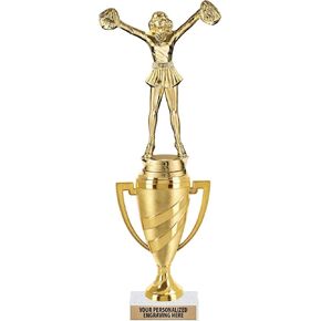 Crown Awards Rally Car Trophy, 10" Gold Cup Rally Car Trophies with Engraving Included Prime