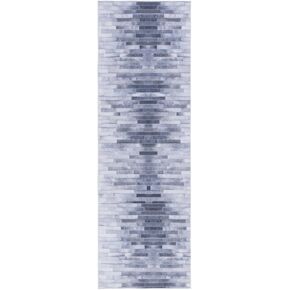 سجادة SAFAVIEH Faux Hide Collection - 2'6" x 8'، رمادي فاتح ورمادي، تصميم ريفي، لا يتساقط ويسهل العناية بها، يمكن غسلها في الغسالة، مثالية للمناطق ذات حركة المرور العالية في غرفة المعيشة وغرفة النوم (FAH516F)