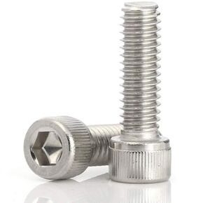 M6-1.0 x 40mm Socket Head Cap Screws Metric, Allen Socket Drive, Stainless Steel 304, Full Thread, Bright Finish, Machine Thread (20 Pcs)