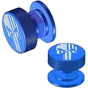 Welding Hood Helmet Pipeliner Fasteners -1Pair Blue USA Flag Pattern Aluminum Helmet Pipeliner Headgear Replacement Parts Accessories Screws Flip Hood, Anti-Rust