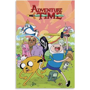 generic Adventure-Time Cartoon TV Series Art Decor Wall Poster Print Poster Decorative Painting Canvas Wall Art Living Room Posters Bedroom Painting 12x18inch(30x45cm), Unframe-style