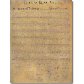 ملصق إعلان الاستقلال من AGTIAAI، ملصق تأسيس أمريكي مقاس 20 × 14 بوصة، وثائق للفصل الدراسي والمدرسة، ملصقات جدارية من القماش وصورة فنية مطبوعة لديكور غرفة النوم العائلية بدون إطار in Kuwait