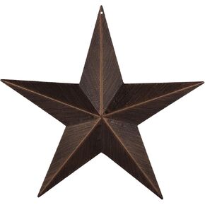 EBEI Metal Country Antique Barn Star 21.5" Rustic American Style Dark Brown Texas Lone Star Home Wall Décor