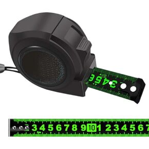 Xiaokeis 7 M Steel Measuring Tape - High Contrast Dark Mode Easy Read Fluorescent Tape Measure for Low Light Visibility - Heavy Duty Self-Locking Thicken Measuring Tape Retractable(Black)