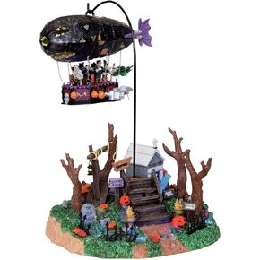 Lemax Spooky Town Animated Dreaded Zeppelin Building