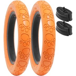 YUNSCM 2-PCS 12.5" Bike Tires 12 ½ x 2 ¼/57-203 and 12.5" Heavy Duty Bike Tubes Schrader Valve Compatible with 12.5 x 2.25 12 1/2 x 2 1/4 Bike Bicycle Tires and Tubes (P-1470)