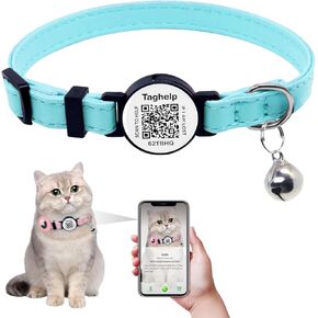 Leather Cat Collar with Bell Leather Kitten Collar Cat Collar with Safety Buckle for Boy Cats, Girl Cats with Safety Elastic Strap Cute Pet Collars for Small Cat Kitten Puppy (Pink)