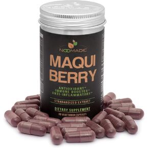 Maqui Berry, 60 Capsules | 500mg Each, Antioxidant (High ORAC), Immune System Support, Supports Dry Eyes (Supports Tear Production), Standardized Extract (10% Anthocyanins)