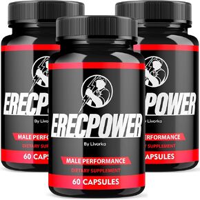 (3 Pack) Erecpower Capsules, Erecpower Pills, Erecpower, Erecpower Capsules Reviews, Erecpower Pills Reviews, Erecpower Advanced Formula, 180 Capsules for 3 Months