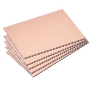 MECCANIXITY PCB Copper Clad Board Laminate 100mm x 70mm x 1mm FR4 Glass Fiber Double-Sided for Circuit Projects, Pack of 5
