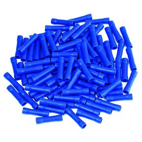 Conext Link BCV-B100 Vinyl Butt Connector 100 Pack (Blue 16-14 Gauge) （17067）
