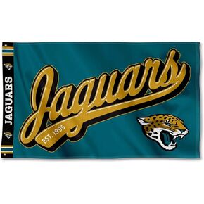 WinCraft Jacksonville Jaguars Script Logo Premium Flag