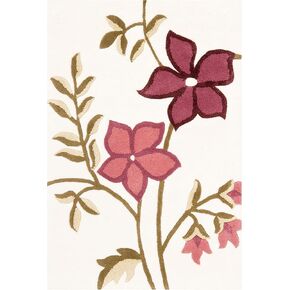 SAFAVIEH Capri Collection Area Rug - 8' x 10', Ivory & Purple, Handmade Wool, Ideal for High Traffic Areas in Living Room, Bedroom (CPR354A)