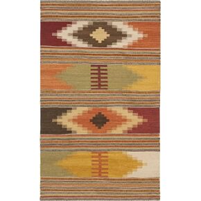 SAFAVIEH Kilim Collection Runner Rug - 2'3" x 14', Red & Multi, Handmade Southwestern Tribal Wool, Ideal for High Traffic Areas in Living Room, Bedroom (NVK177A)