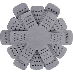 BYKITCHEN Pan Pot Protectors, Larger & Thicker Pan Protector with Stars, Set of 12 and 3 Different Sizes, Gray Pot Separator Pads for Stacking and Protecting Your Cookware