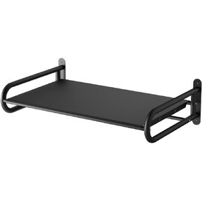 22 Inch Stainless Steel Wall Shelf Metal Shelving Heavy Duty Commercial or Household Grade Wall Mount Microwave Oven Shelf with Fixing Kit(Width 22 in Silver)