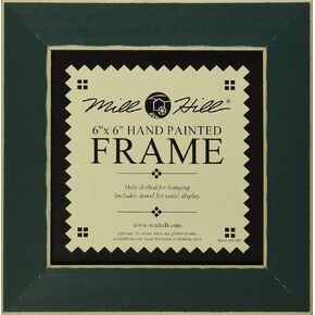 Mill Hill Wooden Frame, 6 by 6-Inch, Matte Green