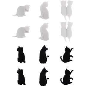 TENDYCOCO Wine Glass Markers Silicone Cat Drink Cup Identification Charms for Wedding Party Bar Club Glass Cup Sign 12pcs (Mixed Color) in Kuwait