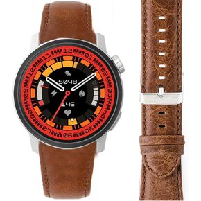 Compatible with COROS PACE 3 Bands, 20mm, 22mm Genuine Leather Band Replacement Smartwatch Strap Wristband Compatible for COROS PACE 3 / APEX 2 Pro / APEX Pro / APEX 46mm/APEX 2 / PACE 2 / APEX 42mm Smartwatch