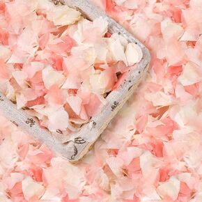 VAIPI 2000 Pieces Hydrangea Flower Petals 1.41 oz Blue White Real Nature Dried Flower Petal for Weddings, Party Flower Confetti, Valentine's Day, Flower Girl Baskets, Romantic Night, Proposal Decor