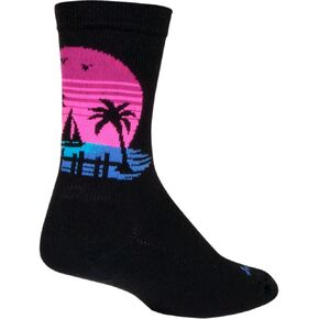 SockGuy Crew 6in Sunset Cycling/Running Socks (Sunset - L/XL)