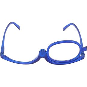 نظارات مكياج محمولة، نظارات مكياج احترافية قابلة للطي، عدسة قابلة للتحويل للمكياج، أزرق (+4.00) in Kuwait