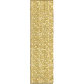 Addison Rugs Chantille ACN514 Gold 2'3" x 7'6" Indoor Outdoor Hallway Runner Rug, Stain Resistant Washable Kitchen Area Carpet for Bathroom, Laundry and Bedroom