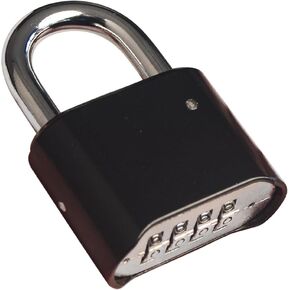 Lock Combination Lock, Heavy Duty Weatherproof Padlock,Set Your Own Combination Lock, Indoor and Outdoor Padlock, Weatherproof Code Lock (Black)