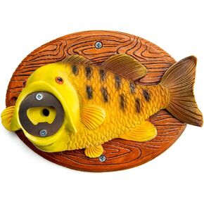 BigMouth Inc Wall Mount Bottle Opener, Funny and Practical Beer Opener, Great for Home Bars, Patios, and Man Caves, Unique Gift for Beer Lovers - Fish