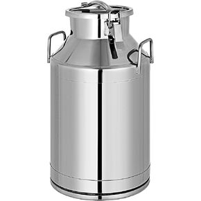 Mophorn 304 Stainless Steel Milk Can 50 Liter Milk Bucket Wine Pail Bucket 13.25 Gallon Milk Can Tote Jug with Sealed Lid Heavy Duty