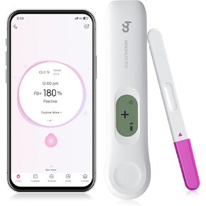 Femometer Digital Menopause Test Kit at Home Help Understand Your Ovarian Reserve Powered by femometer App Contains 10PCS FSH Test Strips for Women Over 99% Accurate Result