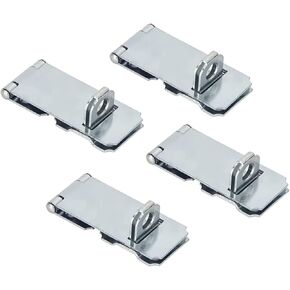 XMHF 4 Pack Door Padlock Locks Hasp Latch, 2.5inch Safety Packlock Clasp Hasp Lock Latch,Extra Thick Door Gate Lock Hasp