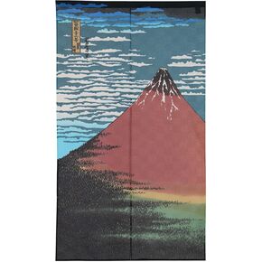 Noren Curtain Tapestry Hokusai Ukiyoe Hokusai Akafuji Red Fuji(Japan Import)