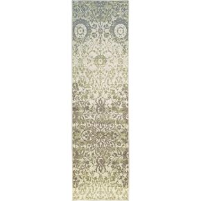 Superior Indoor Runner Rug, Jute Backed, Perfect for Entryway, Office, Living/Dining Room, Bedroom, Kitchen, Hardwood Floor, Traditional Decor, Pendleton Collection, 2' 7" x 10', Ivory