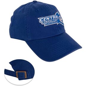 Desert Cactus Central Connecticut State University Baseball Hat CCSU Blue Devils Brimmed Embroirderd Hats Cap Adjustable Cloth Strap Adult (Style A)