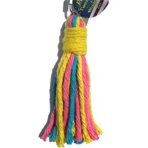 Platinum Tweeter Weave Bird Toys - Perfect Cage Toy for Playing & Preening - Colorful, Safe, Cotton Rope - Birds Cage Playground Accessories & Supplies - Parrot Toys (Large)