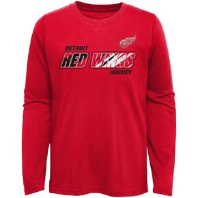 Outerstuff Detroit Red Wings Youth Size Rink Reimagined Logo Long Sleeve T-Shirt