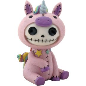 SUMMIT COLLECTION Furrybones Unie Signature Skeleton in Pink Unicorn Costume with Stars and Rainbow Hair